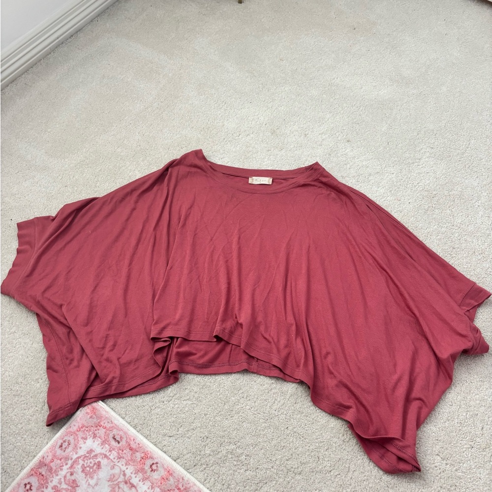 Altar'd State Pink Oversized Asymmetrical Tunic